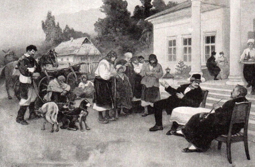 The products of the era: Russian landlords, famous for their special cruelty to serfs