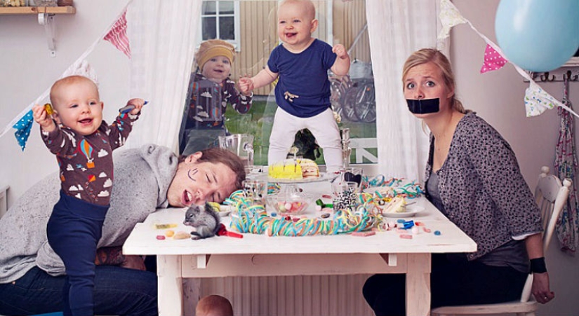 The Swede takes pictures of his daughter in the craziest situations
