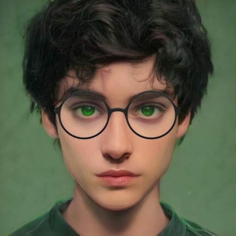The woman showed how the characters of "Harry Potter" should have looked according to the descriptions in the books