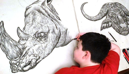 The young Serb has been drawing since the age of two and is already illustrating encyclopedias