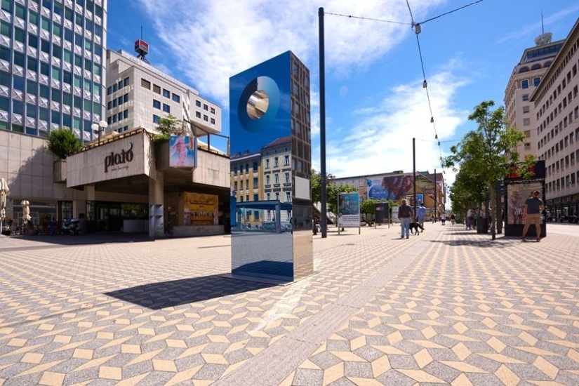 There is a device on the streets of Ljubljana that measures how blue the sky is