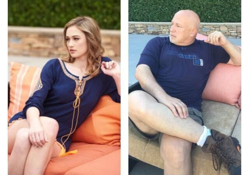 These are genes: a witty dad parodied his daughter's glamorous photo shoot