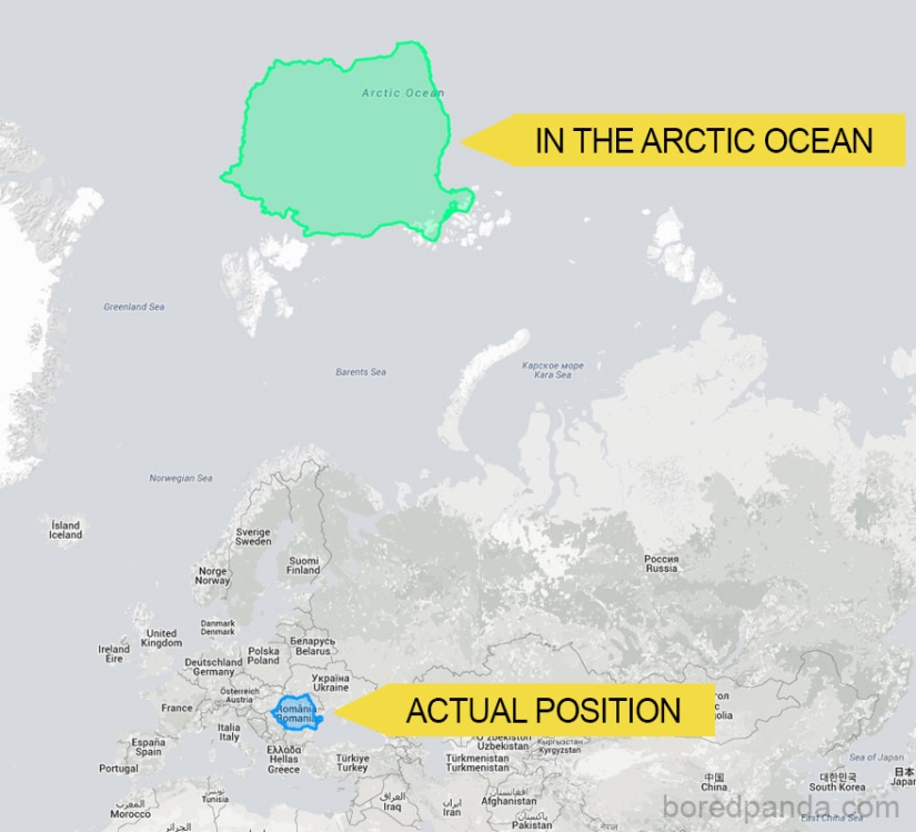 These maps will allow you to see the real size of the countries of the world