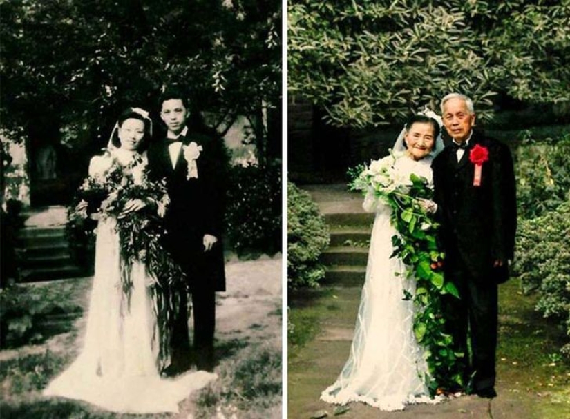 This couple recreated their wedding day after 70 years