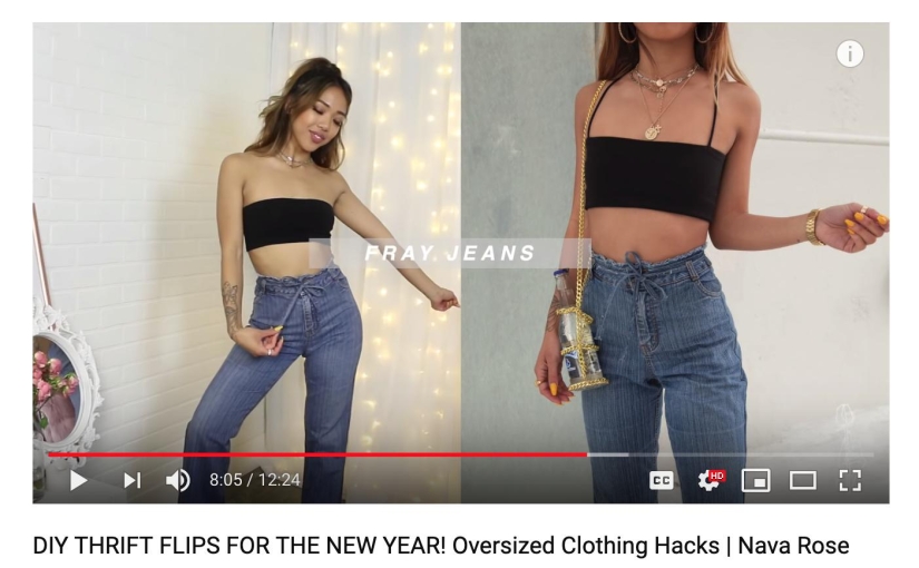 This girl hates videos where clothes are sewn, and that's why