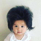 This girl is only six months old, but her hair is amazing