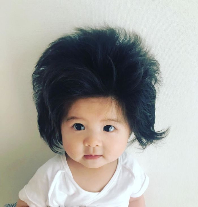 This girl is only six months old, but her hair is amazing