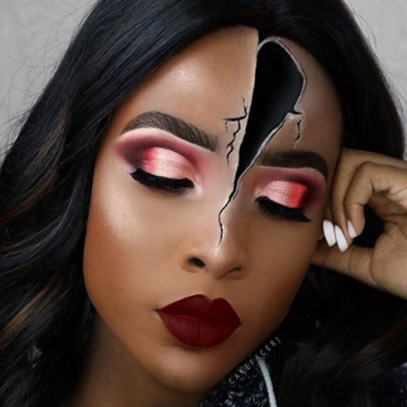 This Woman Creates Stunning Optical Illusions On Her Face Using Only Makeup Pictolic