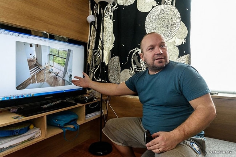 Three Belarusians and a dog live in a house with an area of 16 square meters
