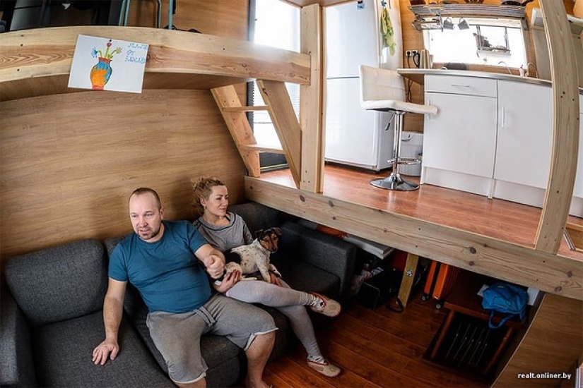Three Belarusians and a dog live in a house with an area of 16 square meters