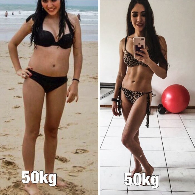 "Throw away your scales!": 20 girls who have changed a lot without losing a kilogram