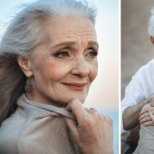 Touching photo shoot of an elderly couple from a Russian photographer