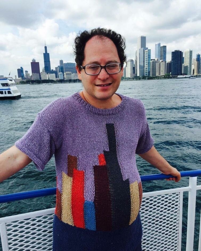 Turismo cálido: un americano teje suéteres con vistas