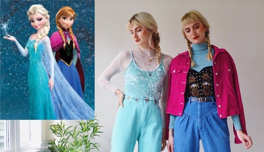Twins from London dress up as modern versions of famous cartoon characters