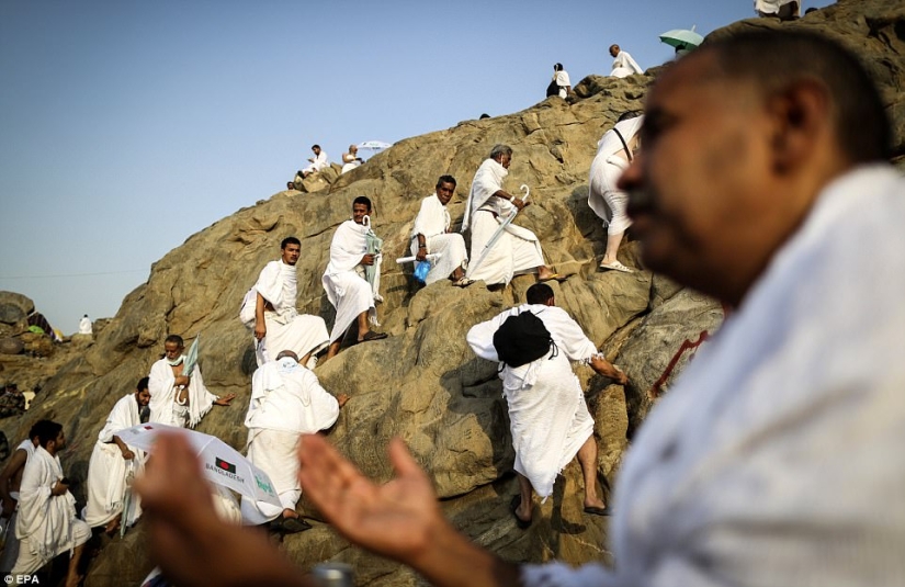 Two million Muslims gathered on Mount Arafat for the culmination of the Hajj