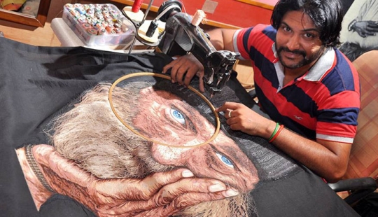 Un fenomenal Hombre-aguja: Indian patrón de bordado en la máquina, y son maravillosos