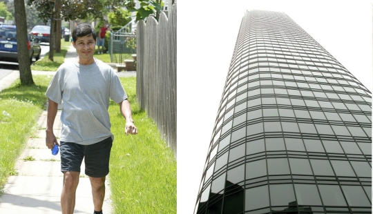 Un hombre que sobrevivió a una caída del piso 47 aún no le teme a las alturas