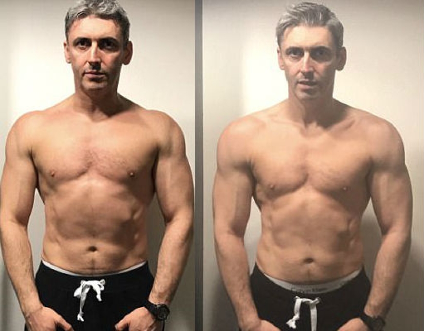 Un padre de tres hijos de 45 años con barriga cervecera se convirtió en un dios del fitness en 12 semanas