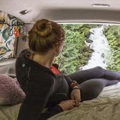 Una mujer extrema estadounidense vivió en un automóvil durante todo un año, viajando por todo el país y haciendo paisajes increíbles