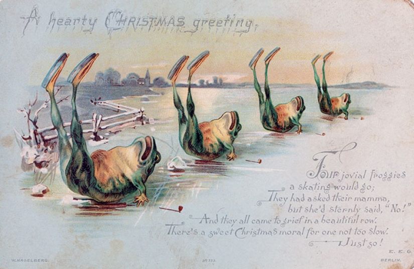 Victorian Christmas cards that will make you doubt the good intentions of the sender
