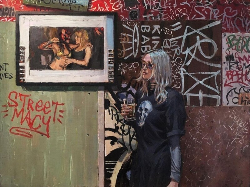 "Vida en la ciudad": Excelentes pinturas al óleo modernas de Vincent Jarrano