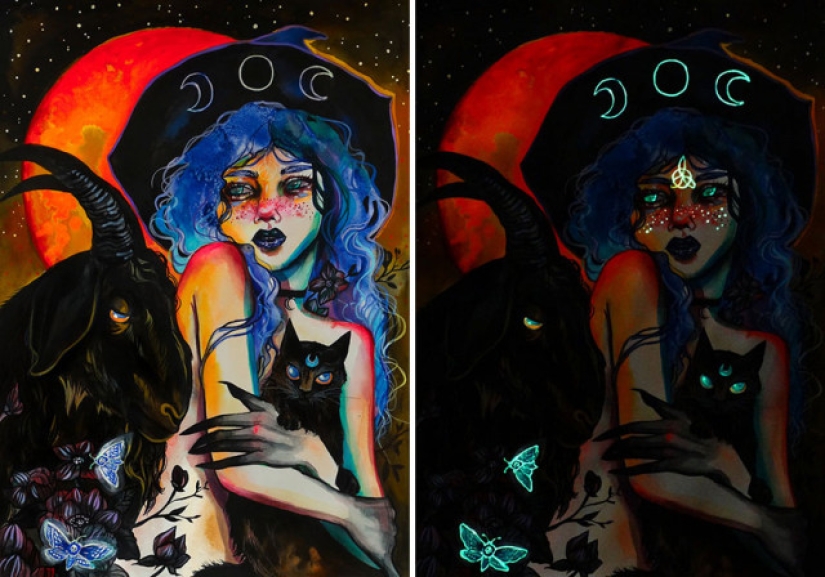 Vivien Sanislo's paintings that open up in the dark in a new way