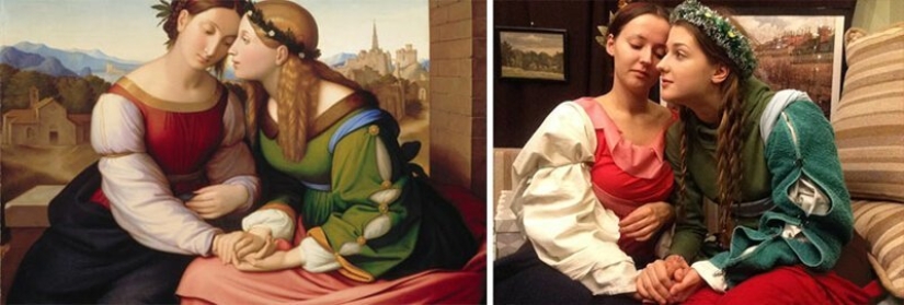 VKontakte users have recreated paintings of the classical era