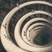 Walk — I don't want to: a spiral tower for hiking will appear in the Danish forest