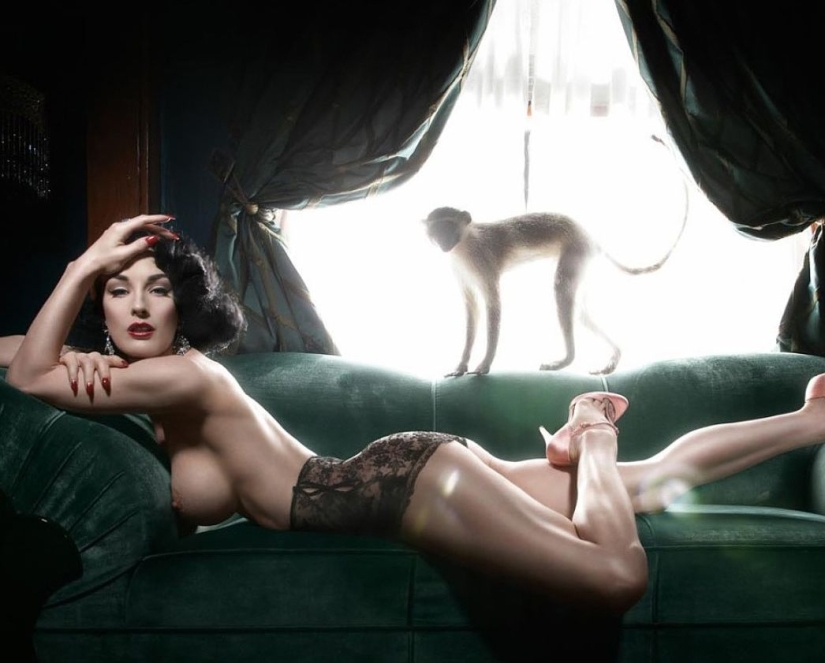 We just couldn't get past these photos of Dita von Teese