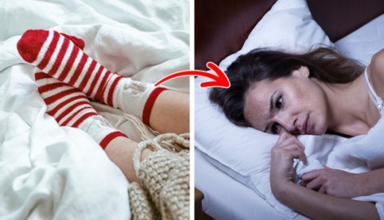 What can happen if you sleep in socks