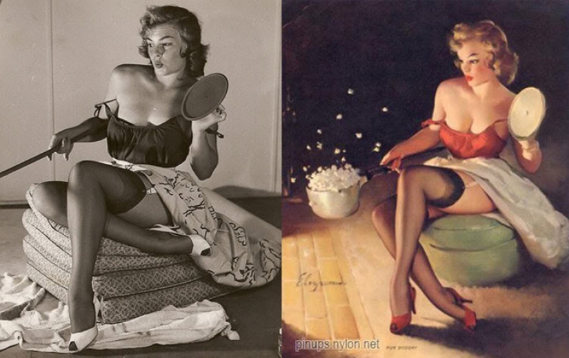 What did the girls who posed for the most famous pin-up posters really look like
