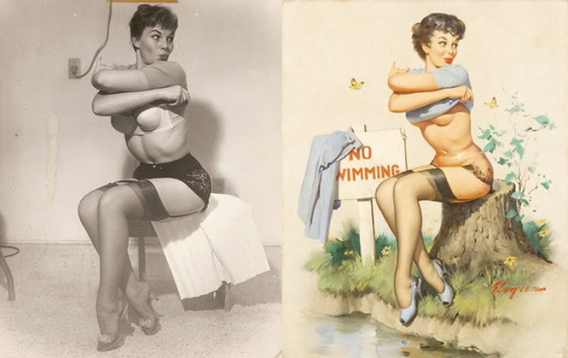 What did the girls who posed for the most famous pin-up posters really look like