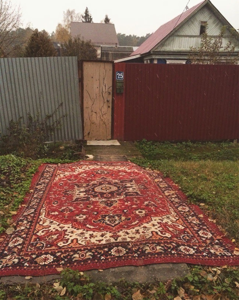 What happens to carpets that have been banished from the apartment