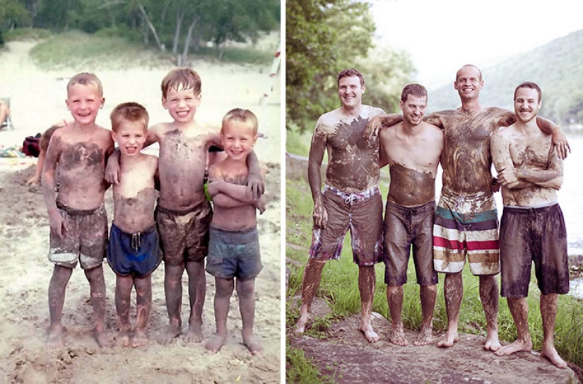 What has grown, has grown: the 19 best attempts to reproduce children's photos