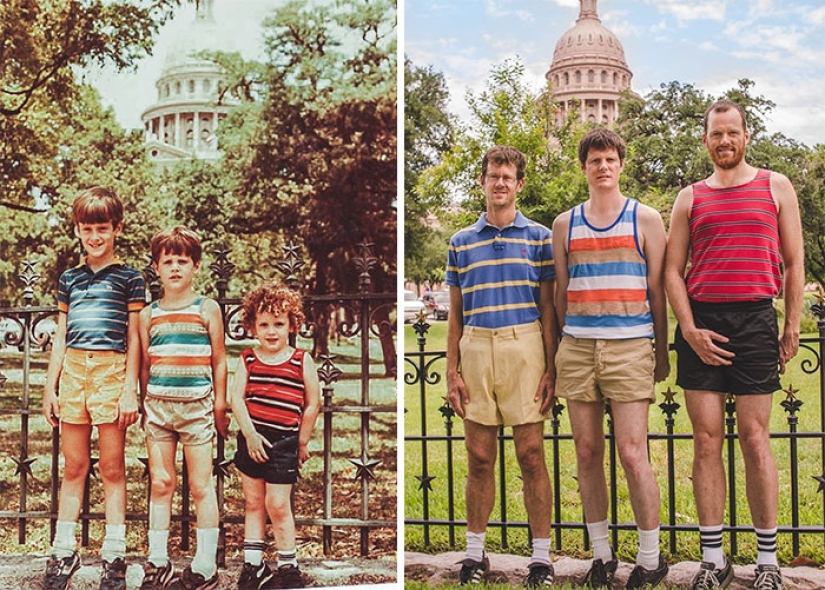 What has grown, has grown: the 19 best attempts to reproduce children's photos