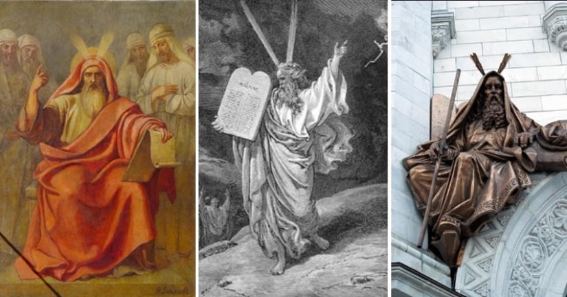 Why was the prophet Moses depicted earlier with horns on his head?