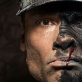 Wild soldiers: Russian photographer showed how soldiers turn into animals