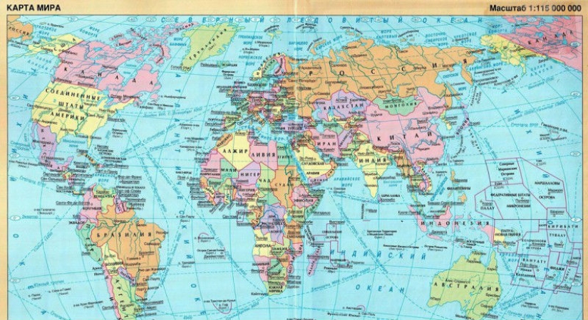 World maps — how they look in different countries