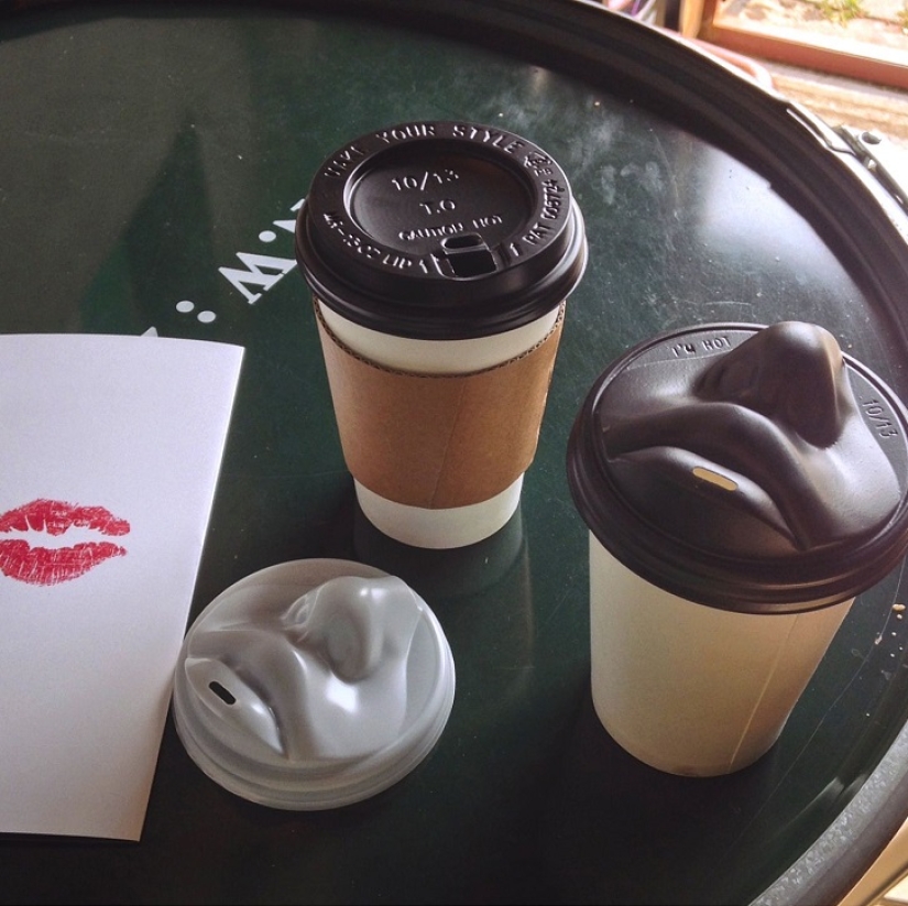 Your coffee kisses you!