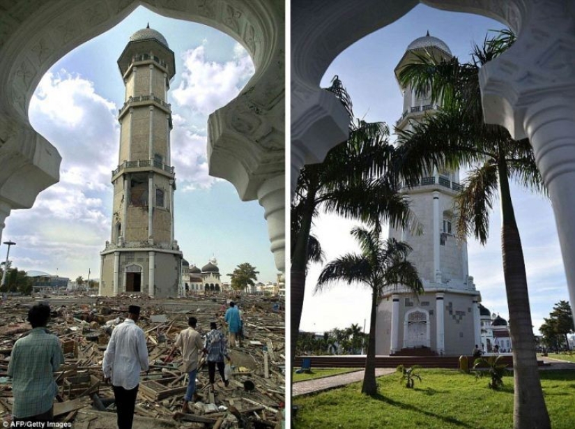 10 años después: comparando fotos de la recuperación de Indonesia