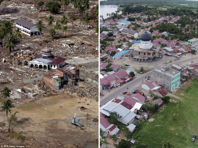 10 years later: comparing photos of Indonesia&#39;s recovery