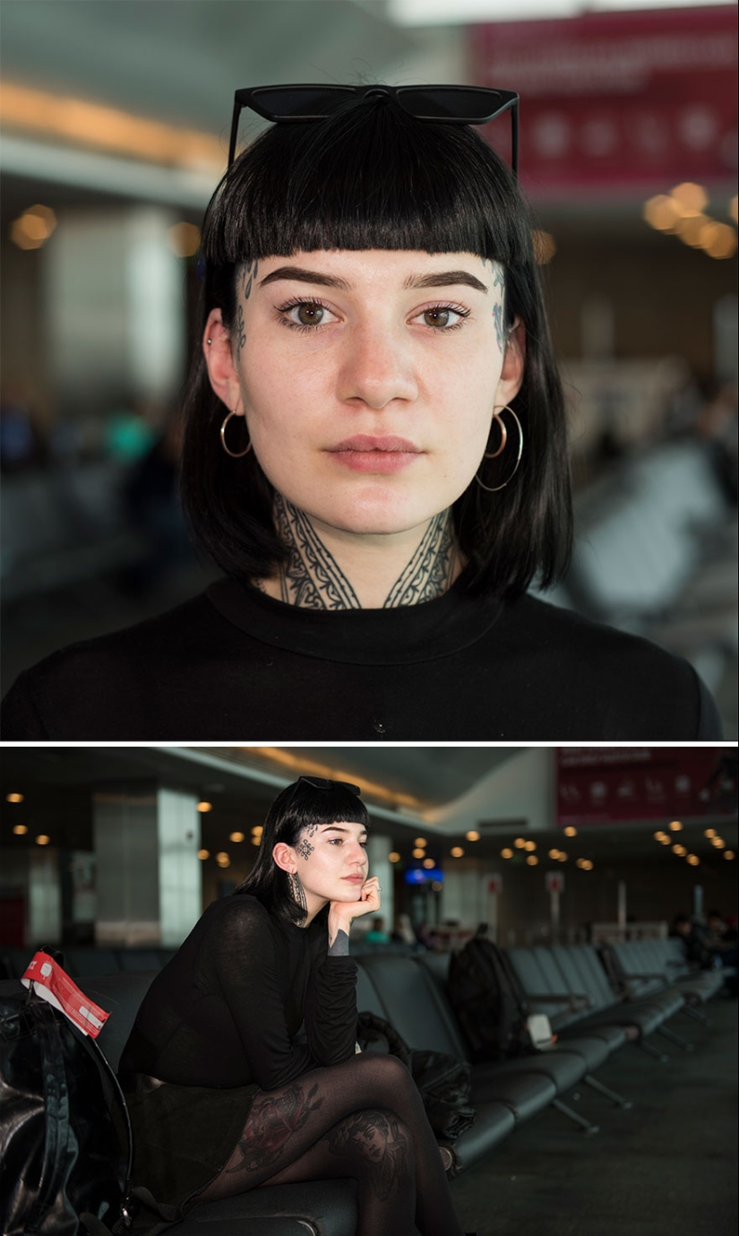 "100 caras en 100 países": emocional retratos de pasajeros del aeropuerto de Estambul
