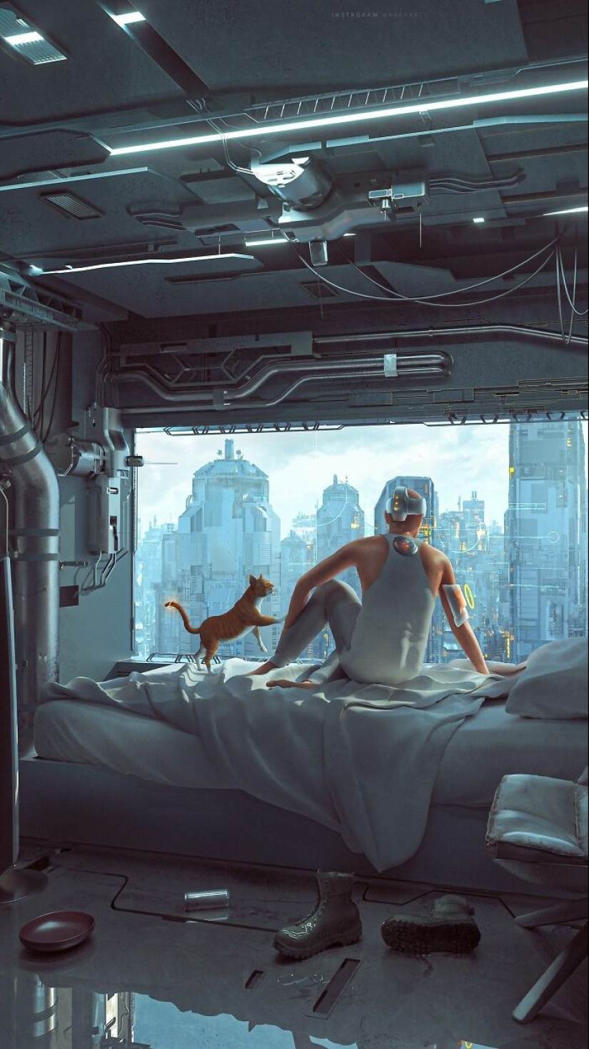 12 Artworks Of How People Imagine The Future, As Shared In This Online Community