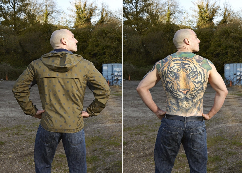 14 photos of English tattoo lovers with and without clothes