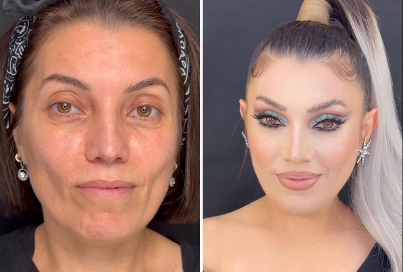 15 fotos de antes y después que muestran la magia del maquillaje realizado por esta artista de Azerbaiyán