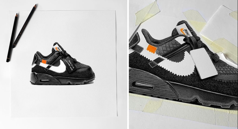 15 Hyper-Realistic Drawings Of Sneakers That Might Make You Think They're Photos