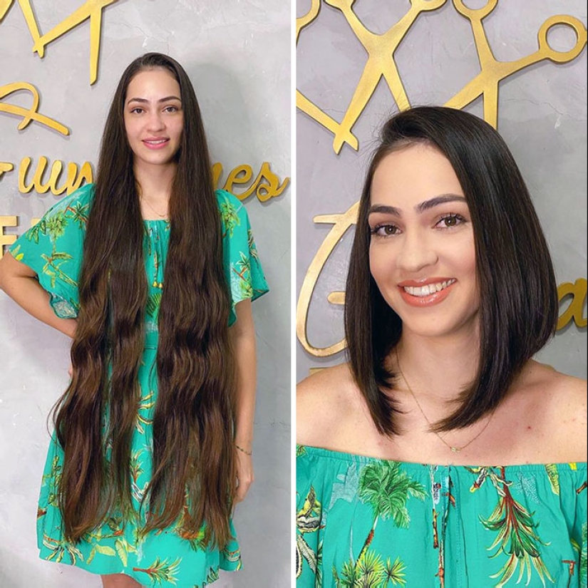 15 People Before And After Cutting Off Their Long Hair To Donate It