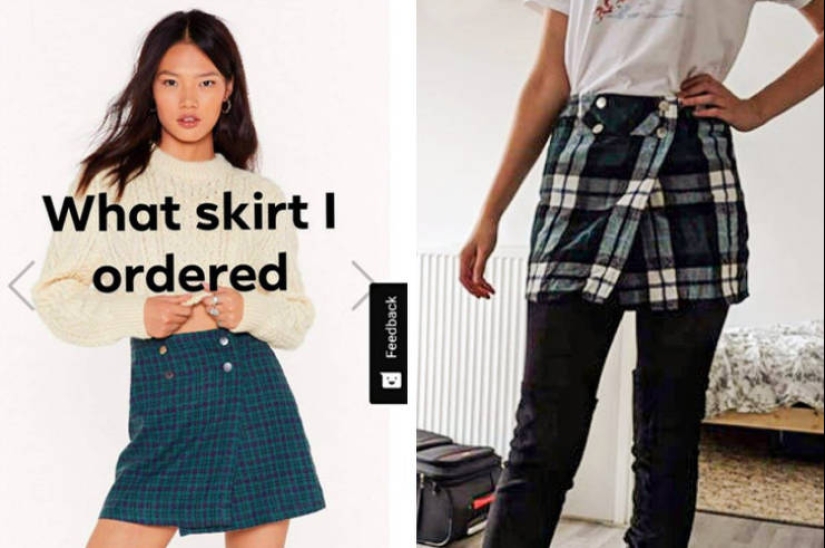 16 online purchases that did not meet expectations