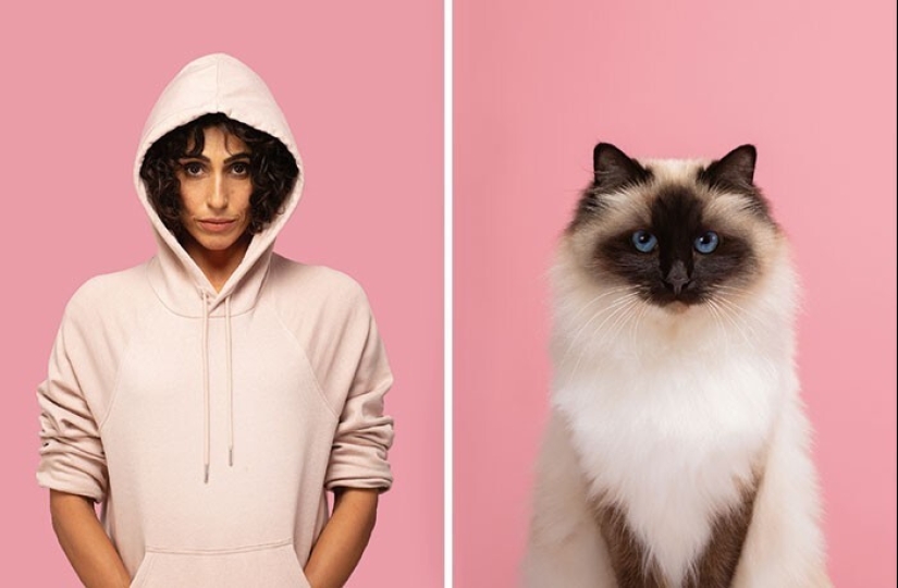 17 retratos de gatos y personas, increíblemente similares entre sí