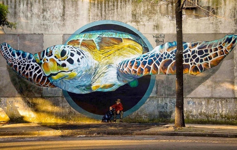 18 cool street art works that open a portal to another world